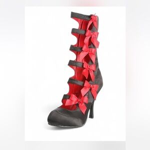 SOLD! Chic Black and Red  burlesque shoe